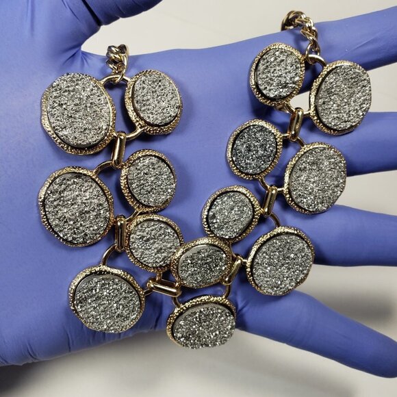 Apt. 9 Women's Stunning Dual Tone, Textured Statement Necklace - 19+2-inch - Picture 1 of 6